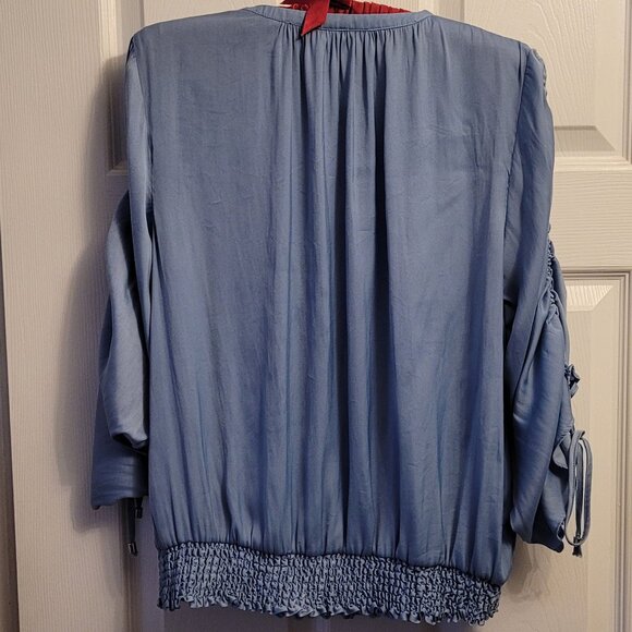 Philosophy Sky Blue V-Neck Blouse - Picture 2 of 6